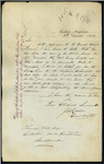 James Lowrie, Coast Waiter, Kaipara - "Yvonne" French Barque - report re use of unsealed stores