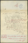 James Lowrie, Coast Waiter, Kaipara - "Pakeha" - acknowledging receipt of clearance