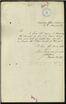 James Lowrie, Harbour Master, Kaipara - Colza and Castor Oil - acknowledging receipt for use by pilot boats