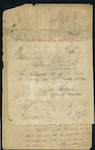 [1] James Lowrie, Coast Waiter, Kaipara - "Chira" - reporting is off the bar and may be in next tide; [2] Thomas Hill, Collector of Customs, Auckland - Henry William Brewer at Customs, Helensville - instructions to stay until Mr Whitehorn arrives