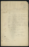 William Seed, Secretary and Inspector of Customs, Wellington - A H Shipley - forwarding Bond for new kerosene warehouse