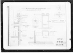 Mt Cook Defence Depot, new armoury and store details of doors, No. 1 detail of iron door between old and new store, No. 2 detail of entrance gates, Mt Cook, scale see plans, two blue prints and one tracing