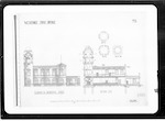 Westport Post Office, No. 1 ground and 1st floor plan, No. 2 foundtn [foundation] and blk [block] plan and section, No. 3 elevn [elevation] and section, No. 4 elevn [elevation] and section, No. 5 elevn [elevation] and section, Westport, John Anderson, scale 8 feet to 1 inch, 5 helios [heliographs] and specification