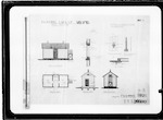 Wellsford Police Station, No. 1 police residence plan etc, No. 2 stable plan etc, No. 3 2 cell lock up plan etc, Wellsford, approved 12.9.1910, Patterson, scale 4 feet to 1 inch, 1 helio [heliograph] - Specn [specification] 26890