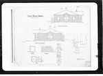 Wellington Court Houses, Ohakune Court House, No. 1 plan elevn [elevation] and section, No. 2 elevation and site plan, Ohakune, scale 4 feet and 20 feet to 1 inch, 2 helios [heliographs], R. Patterson