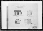 Wellington Police Stations, Otaki Police residence and stable, No. 1 plan etc of residence (23171), No. 2 stable (26591), Otaki, approved 24.10.1910, bound up by Patterson, scale 4 feet to 1 inch, 2 helios [heliographs] - Specification 27344