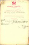From: Chapman, Skerret, Wylie and Tripp, Barristers and Solicitors, Wellington Date: 15 August 1910 Subject: Forwarding memorial for naturalisation of Wong Sing