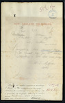 Henry S McKellar, Collector of Customs, Wellington - "Rangatira" has luggage ex "Rondell Bay" for Mrs Martin and Mrs Law. Also had luggage for Kemp and Bannorman