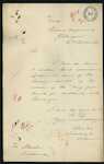 William Seed, Secretary and Inspector of Customs, Wellington - "May Queen" - forwarding Bond. Captain George Garden Colville, Master and John Leslie, Ship Owner