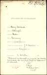 From: Henry Denhard, Wellington Date: 4 September 1908 Subject: Memorial for Naturalisation