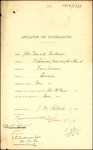 From: John Edward Anderson, Waharoa Date: 7 August 1906 Subject: Memorial for Naturalisation