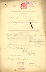 From: John McDavitt, Opunake Date: 7 February 1905 Subject: Forwarding Memorial for Naturalisation of C F T Fischer [Charles Frederick Theodore Fischer]