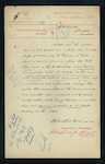 Henry S McKellar, Secretary and Marine, and Inspector of Customs, Wellington - Allan Wright, Paeroa - W M Maskell of Wellington asks if Wright can land a barrel of apples from the State Entomologist in the United States, infected with codlin moth and parasites which prey on them. Commissioner has directed a permit be issued