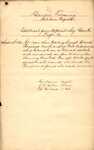 George Davies, Master - "Woosung" Barque - extract from official log re vessel striking coral patch through Grand Passage north end of New Caledonia on 14 September 1896/. Also signed by J W Le Brun, 1st Mate and Neil McDonald, 2nd Mate
