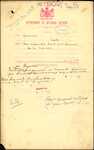From: Governor, Wellington Date: 31 December 1908 Subject: Has appointed Lieutenant William John Shannon to be Second Aide-de-Camp