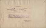 D McKellar, for Secretary, Marine Department, Wellington - John Adams Bewicke - forwarding cancelled New Zealand Certificate of Competency as Master Ordinary. Receipt from Margaret Bewicke