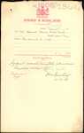 From: Henry Hansen, Honorary Secretary Stewart Island Brass Band, Half Moon Bay Date: 8 September 1908 Subject: For permit to raffle