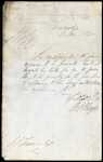 From: W [William] C [Clayton] Hayes, Kororarika [Kororareka/Russell] To: J [James] S [Stuart] Freeman, Esquire [Colonial Secretary] Date: 13 June 1840 Subject: Clerk of Bench of Magistrates - transmitting forms [of correspondence] to the printer
Physically attached (glued):
From: F W Perry, Acting for the Treasurer, Russell To: Colonial Secretary Date: 13 June 1840 Subject: Forwarding requisition [for articles required]