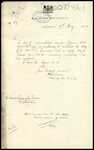 From: W D Clarkson, [Solicitor], Melbourne [Australia] Date: 26 April 1907 Subject: For permit for P [Patrick] Brennan to have remains of his son [Patrick Leonard Brennan] removed from burying ground at Aitutaki, Cook Islands, for internment at Melbourne