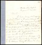 31 December 1833 - F W Sadler, Commander HMS "Buffalo" (ship), at Wangaroa [Whangaroa] - Reports that he has searched forests in neighbourhood but cannot find more than 20 spars.  Will sail in 10 days, and hopes Busby could borrow Rev. Henry Williams' chart of the Thames.  Also wishes for any information about the coast or timber.  Gratitude to Baker for explaining to Maori his necessity to leave.  Mair has half a ton of tobacco and asks Busby to send to him to have it ready to ship.  Reports appear favourable to obtaining cargo in the south, so hopes his time has not been lost (p119)