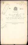 From: Edward Owen, Auckland Date [received]: 30 October 1897 Subject: For record of his service in No. 1 Company Auckland Rifle Volunteers