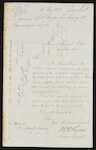 From: Charles W Ligar, Surveyor General, Auckland To: Colonial Secretary, Auckland Date: 11 May 1853 Subject: For advance to P Hogan for Survey at Ramarama ?17:5
Enclosed:
- 1853/510 From: Charles W Ligar, Surveyor General, Auckland To: Colonial Secretary, Auckland Date: 28 February 1853 Subject: Requesting that Mr Johnson may accompany Surveyor to point out the boundaries of the Ramarama block
- 1853/18 From: John Jermyn Symonds, Native Secretary, Auckland To: Colonial Secretary, Auckland Date: 5 January 1853 Subject: J Johnson's report of visit to Ramarama purchase
- 1852/2725 From: Charles W Ligar, Surveyor General, Auckland To: Colonial Secretary, Auckland Date: 7 December 1852 Subject: Requesting J Johnson may take steps to have boundaries of Ramarama marked out
- 1852/2352 From: Charles W Ligar, Surveyor General, Auckland To: Colonial Secretary, Auckland Date: 12 October 1852 Subject: For authority to survey Ramarama