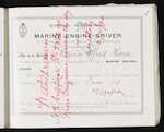 Certificate of Competency as Marine Engine-Driver - Edwin Alfred Howe