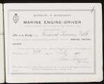 Certificate of Competency as Marine Engine-Driver - Richard Thomas Webb