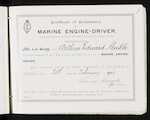 Certificate of Competency as Marine Engine-Driver - Arthur Edward Meikle
