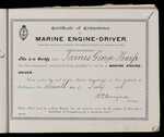 Certificate of Competency as Marine Engine-Driver - James George Harp