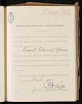 Exemption from Examination as Third-Class Engineer - Ernest Edward Owens