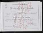 Certificate of Competency as Master of a River Steamer - William Edward Sinnott