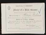 Certificate of Competency as Master of a River Steamer - George Wilson