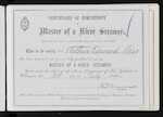 Certificate of Competency as Master of a River Steamer - Arthur Edward Moss