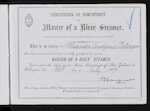 Certificate of Competency as Master of a River Steamer - Alexander Snodgrass Paterson