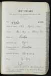 Ah, Sing (or Wong Doo) (Born at Canton) - Age 37 - Arrived aboard Ulimaroa -- Certificate issued in Wellington 29 April 1925 - Paid £100