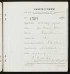 Joe, Chei How (Born at Canton) - Age 18 - Arrived aboard Victoria - Certificate issued in Wellington 6 May 1904 - Paid £100