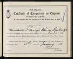 New Zealand - Certificate of Competency as Engineer (Restricted Limits) of a Ship propelled by Gas, Oil, Fluid, Electricity, or other Mechanical Power than Steam - George Henry Mackenzie