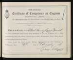 New Zealand - Certificate of Competency as Engineer (Restricted Limits) of a Ship propelled by Gas, Oil, Fluid, Electricity, or other Mechanical Power than Steam - Albert Henry Lewis Smith