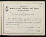 New Zealand - Certificate of Competency as Engineer (Restricted Limits) of a Ship propelled by Gas, Oil, Fluid, Electricity, or other Mechanical Power than Steam - Henry Samuel Evans