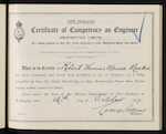 New Zealand - Certificate of Competency as Engineer (Restricted Limits) of a Ship propelled by Gas, Oil, Fluid, Electricity, or other Mechanical Power than Steam - Robert Thomas Bruce Mackie