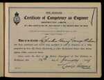 New Zealand - Certificate of Competency as Engineer (Restricted Limits) of a Ship propelled by Gas, Oil, Fluid, Electricity, or other Mechanical Power than Steam - Charles Henry George Wilson