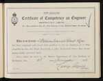 New Zealand - Certificate of Competency as Engineer (Restricted Limits) of a Ship propelled by Gas, Oil, Fluid, Electricity, or other Mechanical Power than Steam - William Edward Robert Kerr