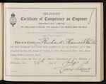 New Zealand - Certificate of Competency as Engineer (Restricted Limits) of a Ship propelled by Gas, Oil, Fluid, Electricity, or other Mechanical Power than Steam - Richard Thomas White