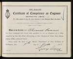 New Zealand - Certificate of Competency as Engineer (Restricted Limits) of a Ship propelled by Gas, Oil, Fluid, Electricity, or other Mechanical Power than Steam - Thomas Munro